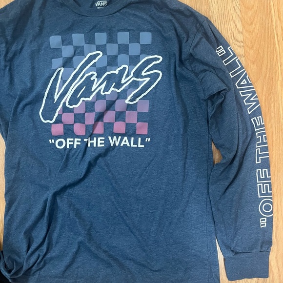 Blue Vans Checked Long Sleeve - Picture 2 of 2